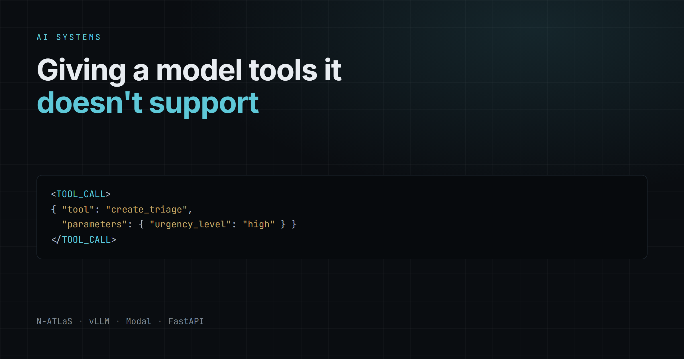 Giving an Open-Weight Model Tools It Doesn't Support